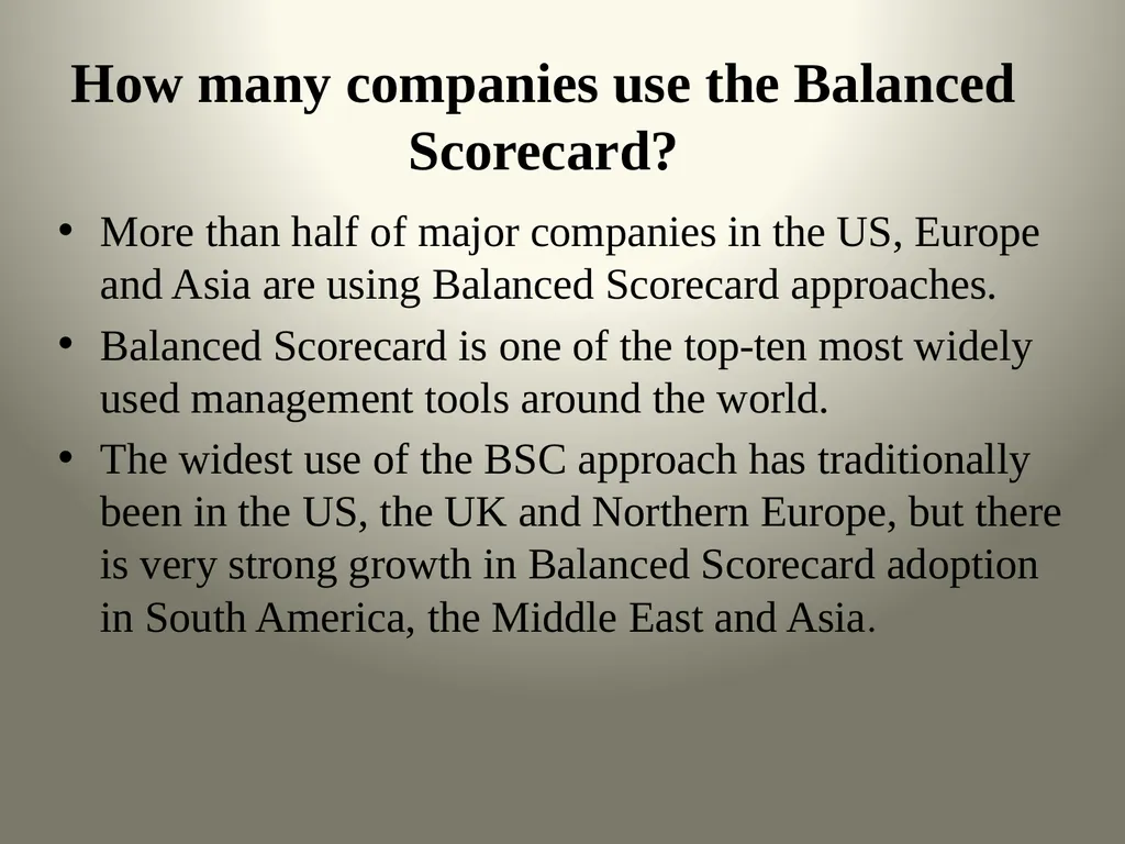 Balanced Scorecard & HR ScoreCard Balanced Score - slide 9 of 36