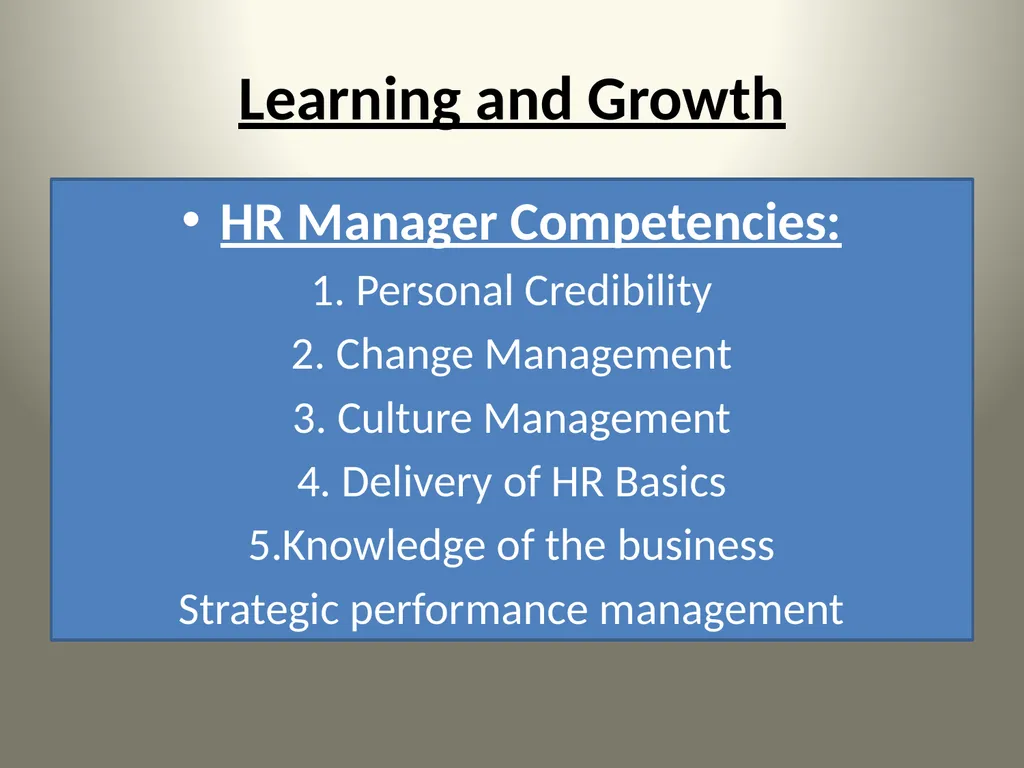 Balanced Scorecard & HR ScoreCard Balanced Score - slide 26 of 36