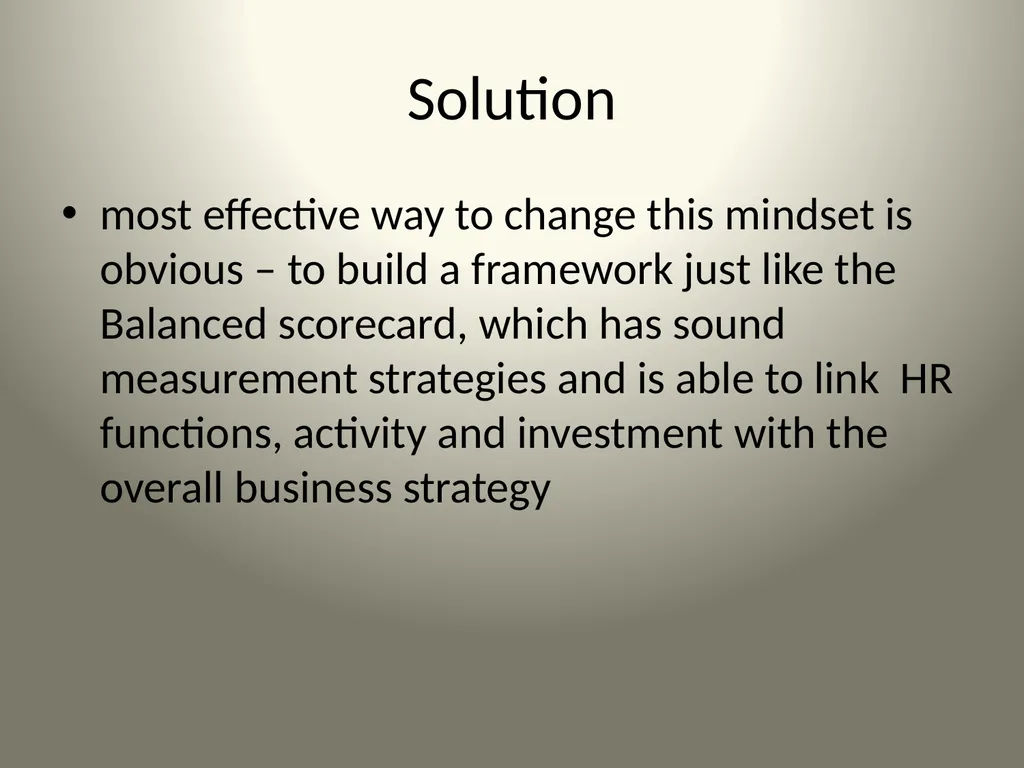 Balanced Scorecard & HR ScoreCard Balanced Score - slide 18 of 36