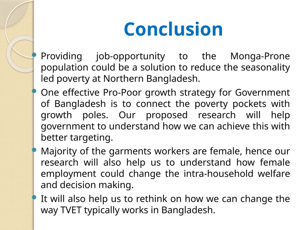Reducing Extreme Poverty through Skill Training - slide 26 of 28