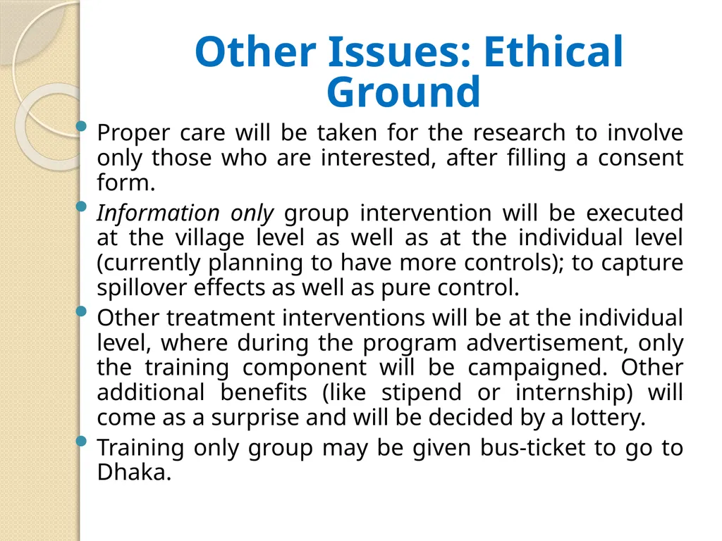 Reducing Extreme Poverty through Skill Training - slide 24 of 28
