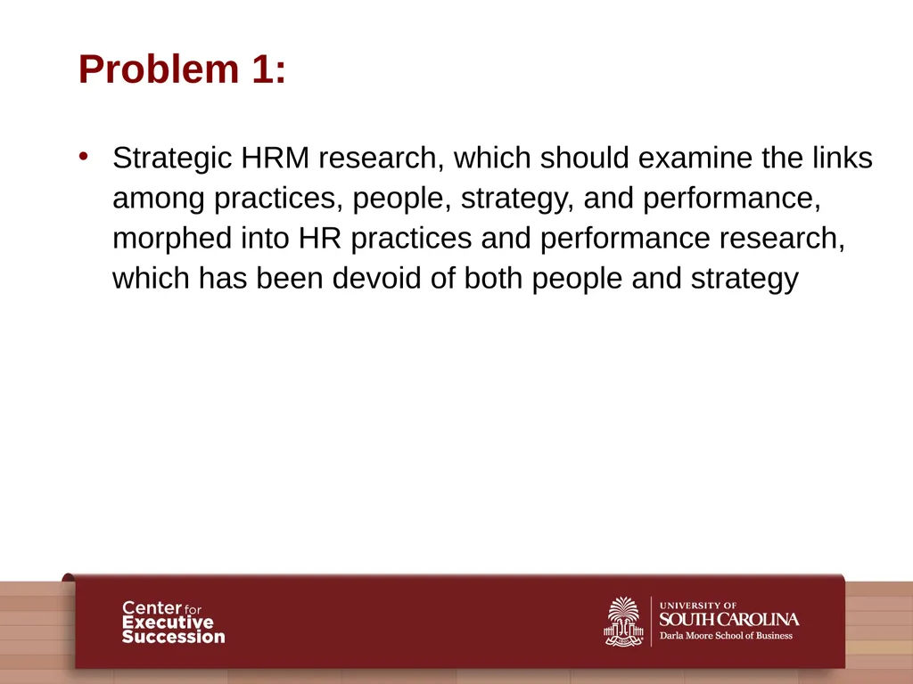 People, Practices, and Performance: Problems and - slide 9 of 40