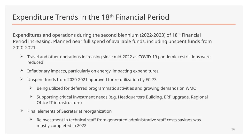 Maximum Expenditures for the nineteenth Financial - slide 36 of 41