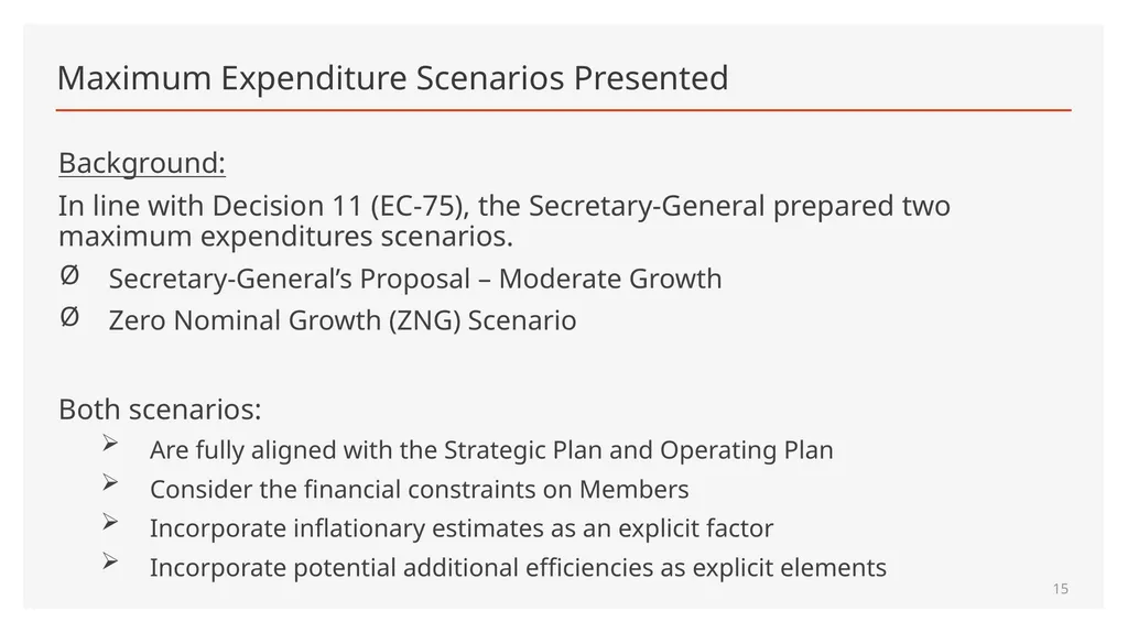 Maximum Expenditures for the nineteenth Financial - slide 15 of 41