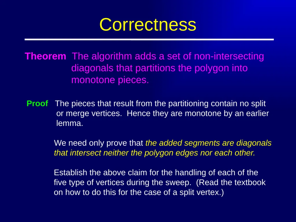 Polygon Triangulation Outline Lecture Notes for - slide 22 of 33