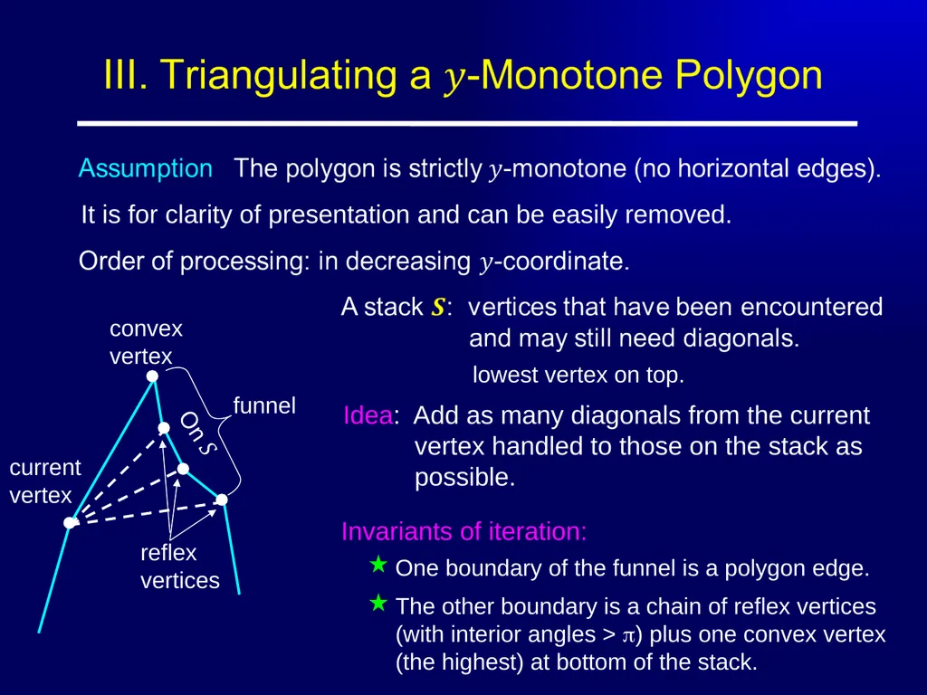 Polygon Triangulation Outline Lecture Notes for - slide 24 of 33