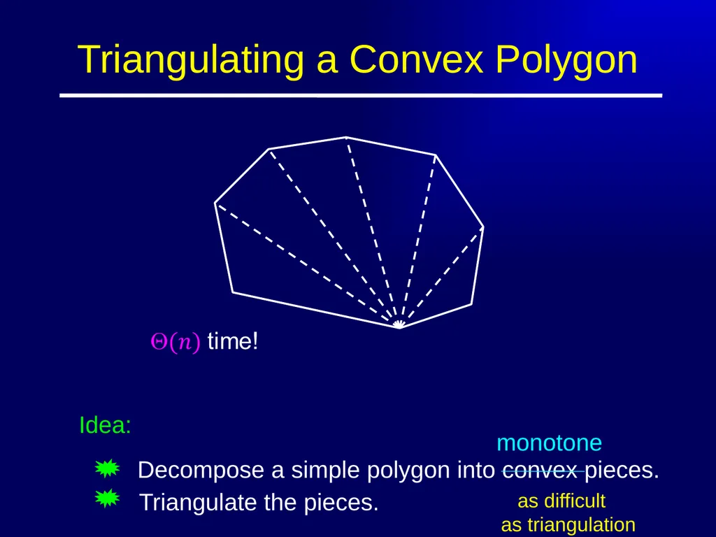 Polygon Triangulation Outline Lecture Notes for - slide 3 of 33