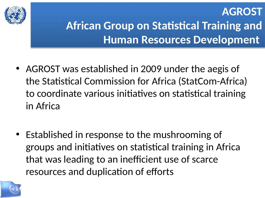 Global Strategy for Improving Statistics for Food - slide 27 of 31