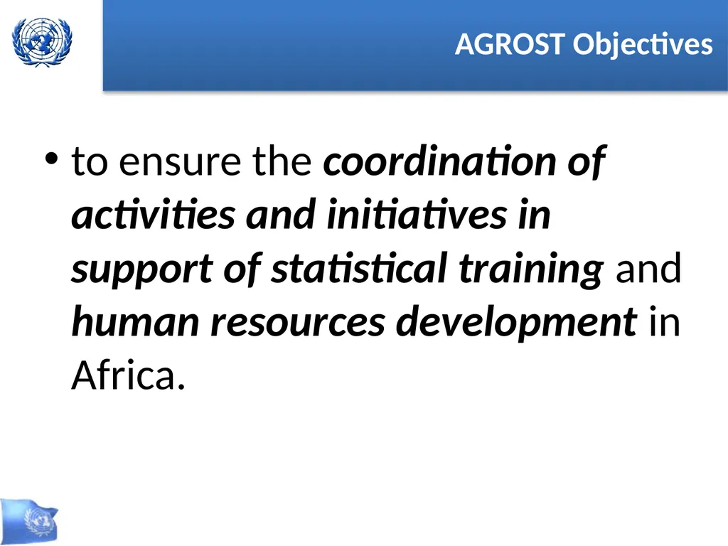 Global Strategy for Improving Statistics for Food - slide 28 of 31