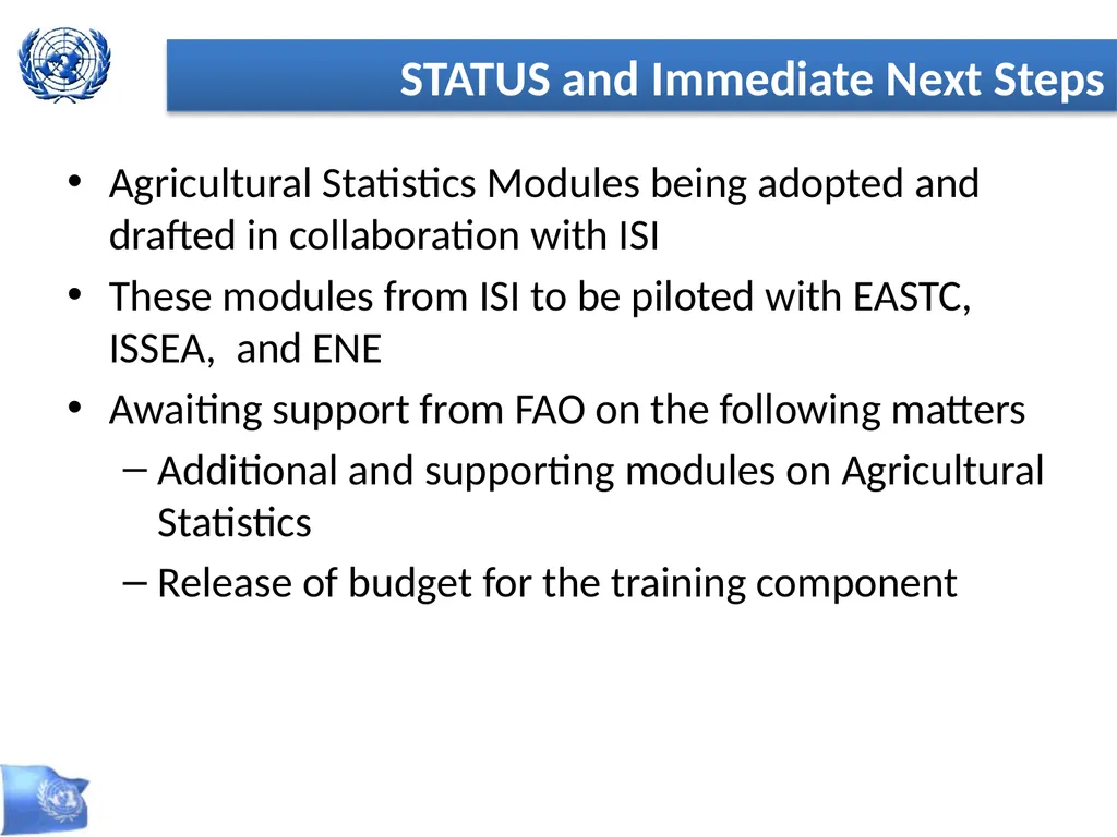 Global Strategy for Improving Statistics for Food - slide 26 of 31