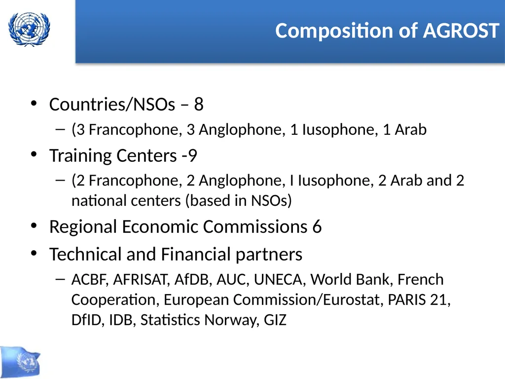Global Strategy for Improving Statistics for Food - slide 29 of 31