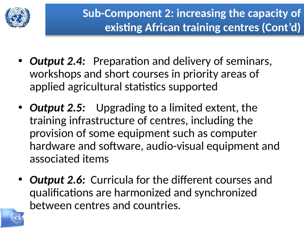 Global Strategy for Improving Statistics for Food - slide 17 of 31