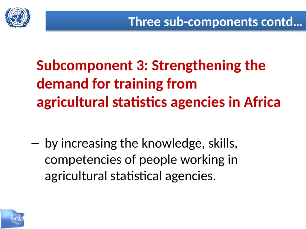 Global Strategy for Improving Statistics for Food - slide 14 of 31