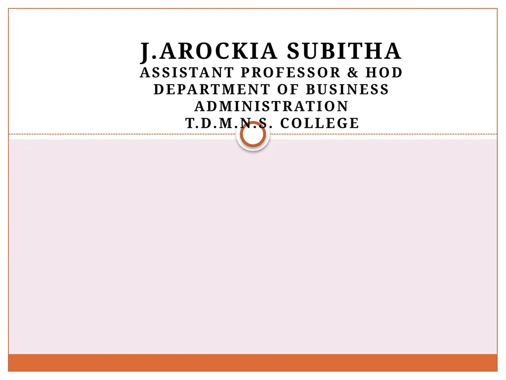 J.AROCKIA SUBITHA ASSISTANT PROFESSOR & HOD - slide 1 of 21