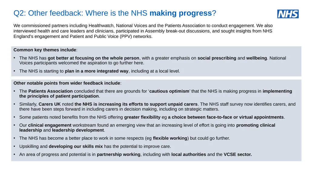 NHS Assembly: NHS@75 an engagement summary June - slide 11 of 33