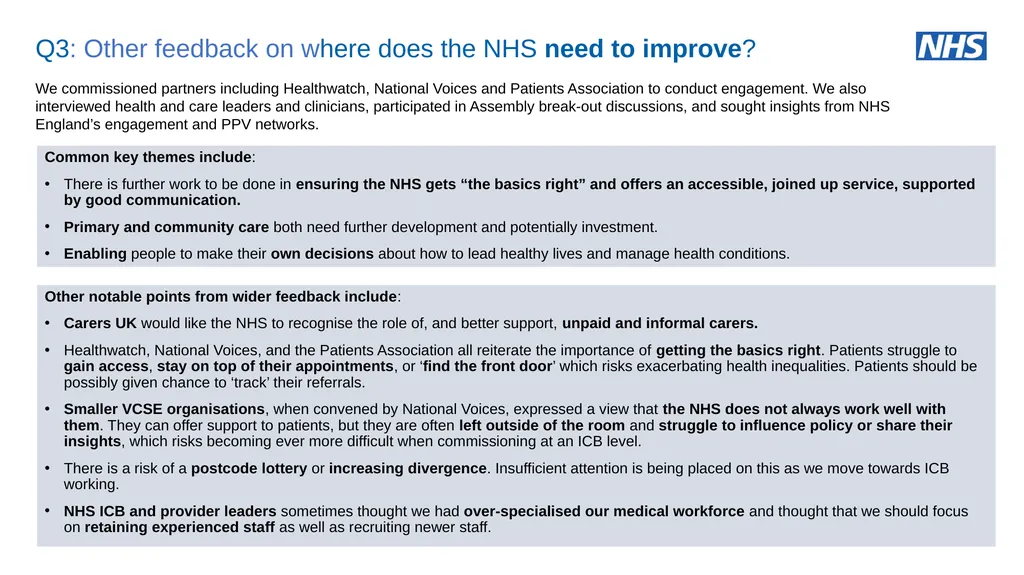 NHS Assembly: NHS@75 an engagement summary June - slide 15 of 33