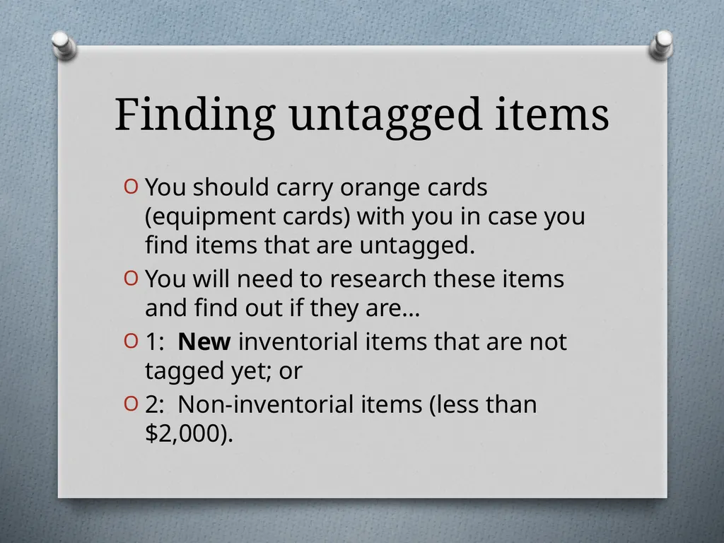 Physical Inventory Training Presented by the - slide 25 of 33