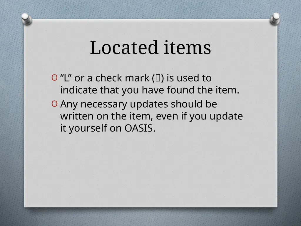 Physical Inventory Training Presented by the - slide 15 of 33