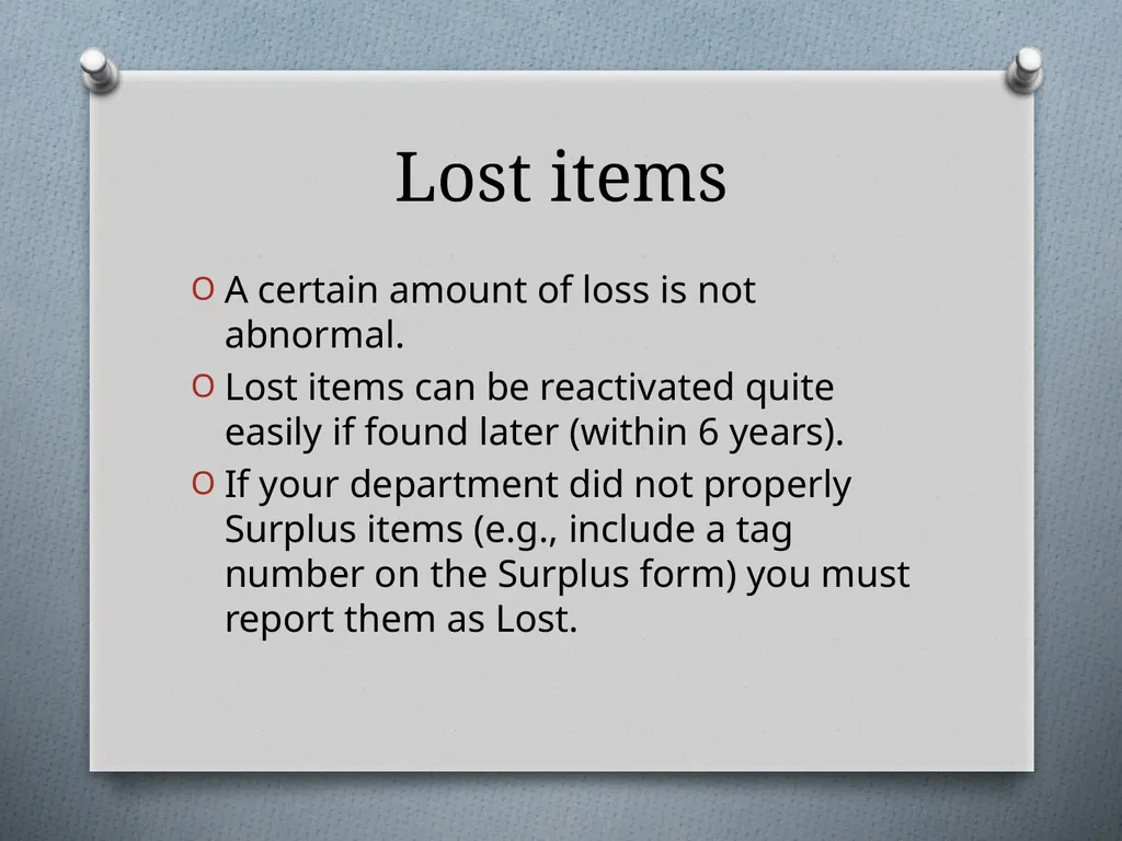 Physical Inventory Training Presented by the - slide 17 of 33
