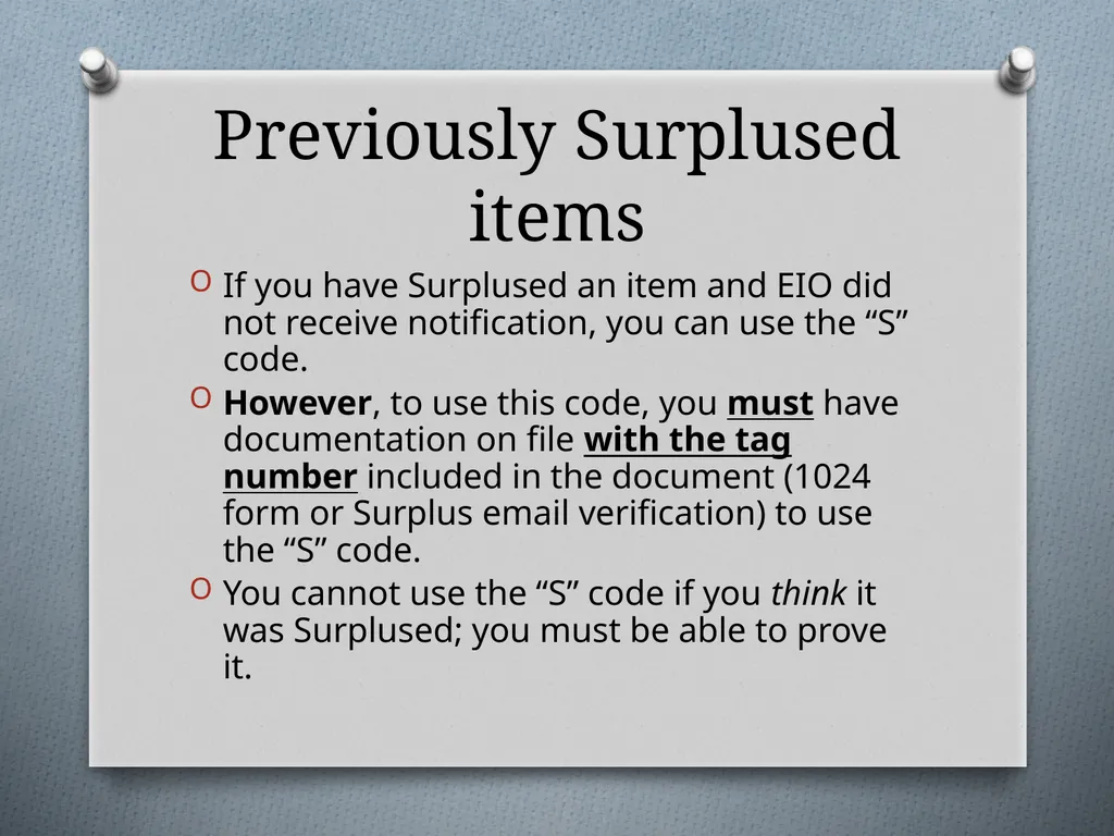 Physical Inventory Training Presented by the - slide 16 of 33