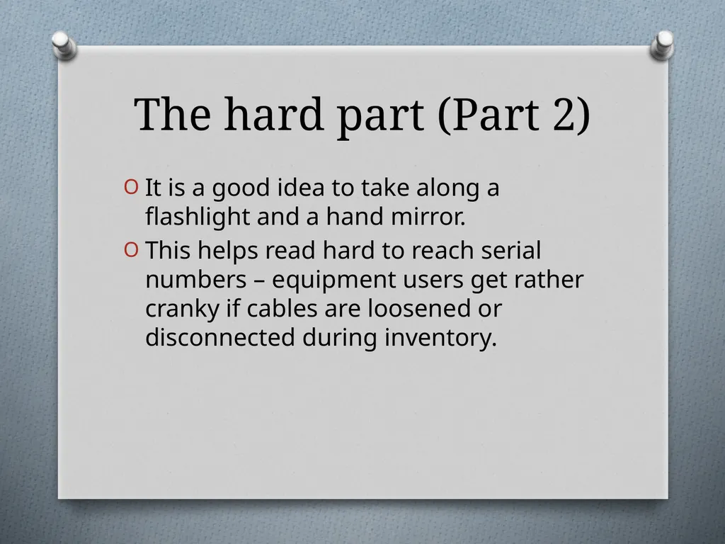 Physical Inventory Training Presented by the - slide 22 of 33