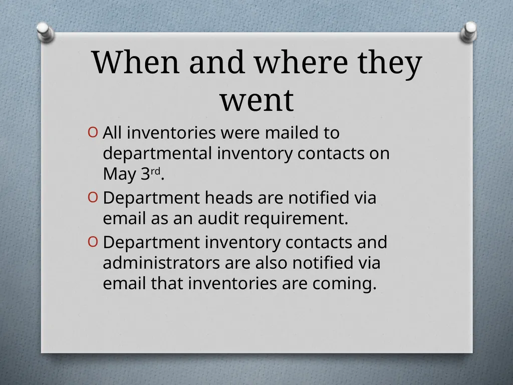Physical Inventory Training Presented by the - slide 2 of 33