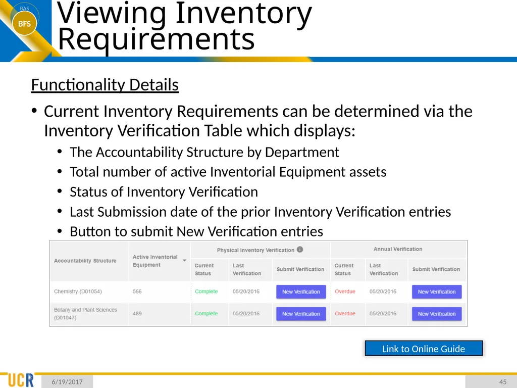 Asset Management System (AMS) Training Session - slide 45 of 52