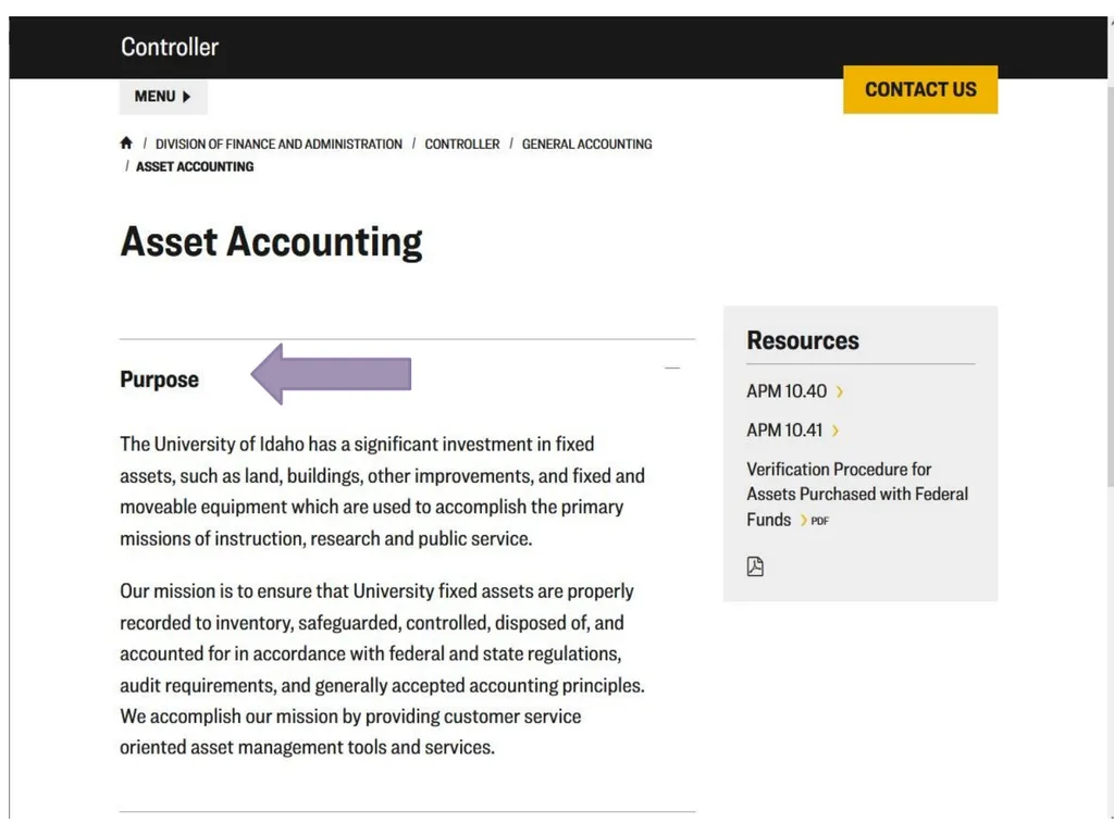 Asset Management Point of Contact Purpose & - slide 4 of 14