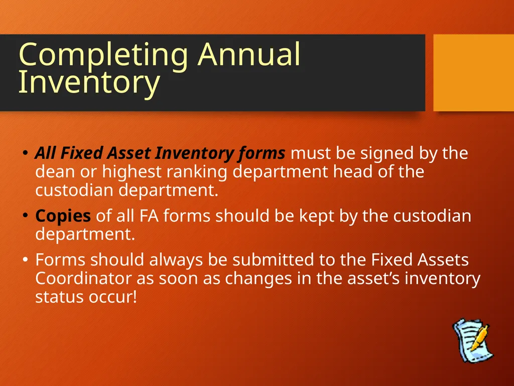 Banner Fixed Assets Policies and Procedures How - slide 20 of 26