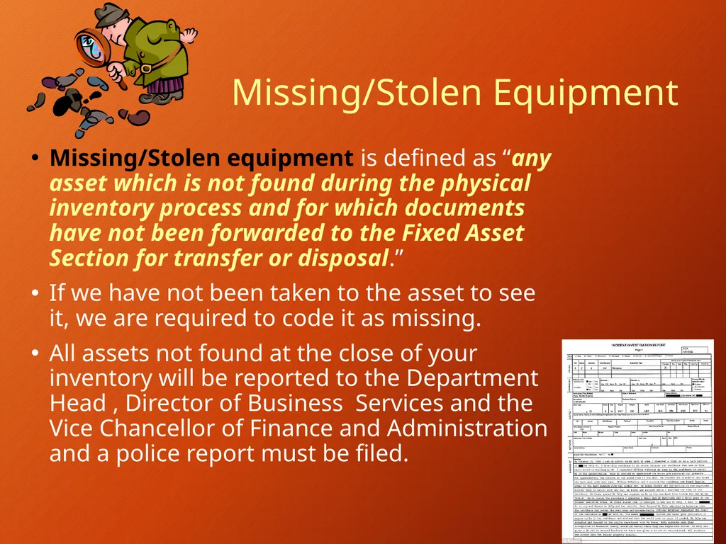 Banner Fixed Assets Policies and Procedures How - slide 19 of 26