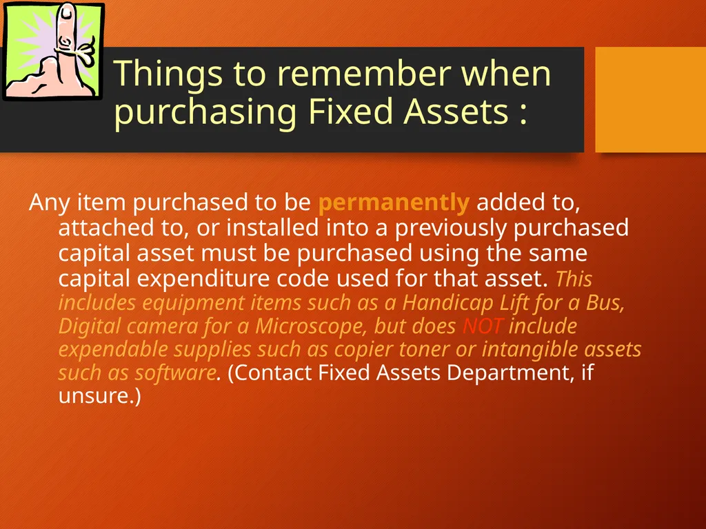 Banner Fixed Assets Policies and Procedures How - slide 9 of 26