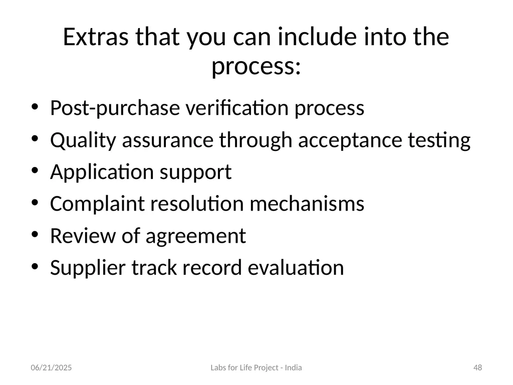 Quality System Essential: Inventory Management - slide 48 of 51
