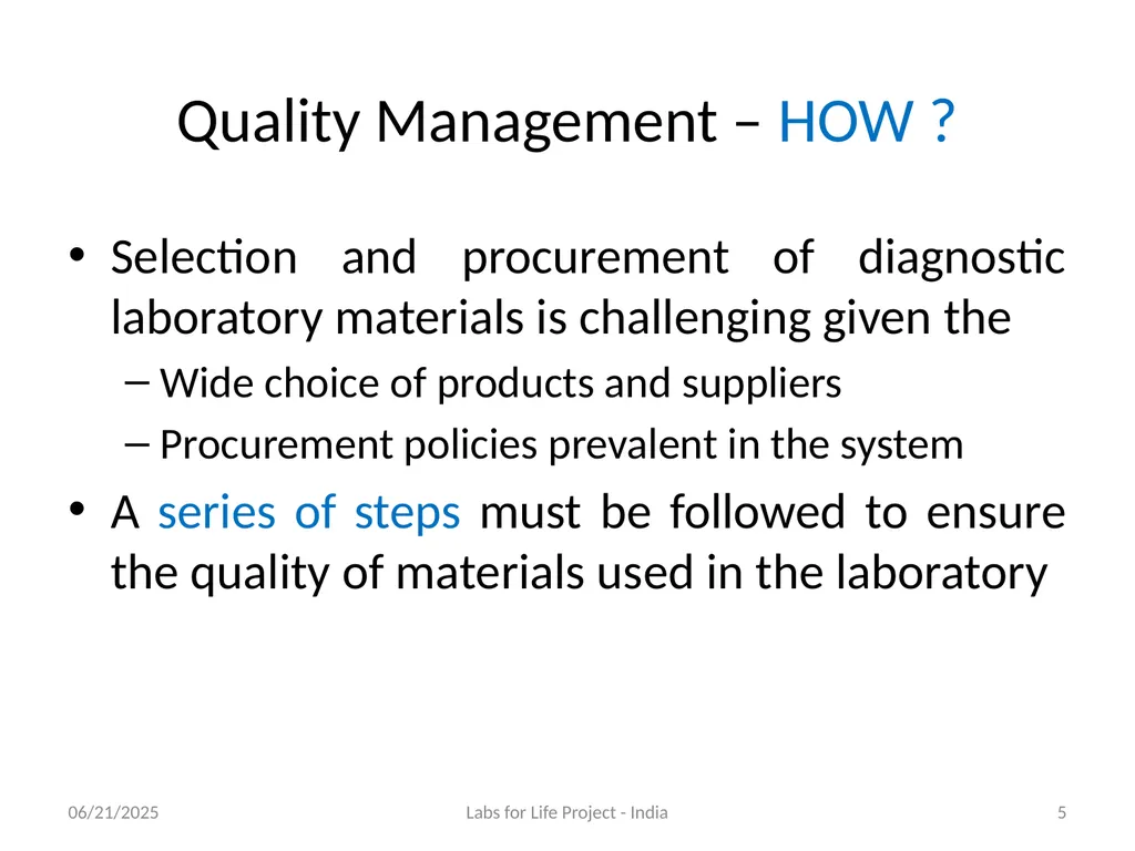 Quality System Essential: Inventory Management - slide 5 of 51