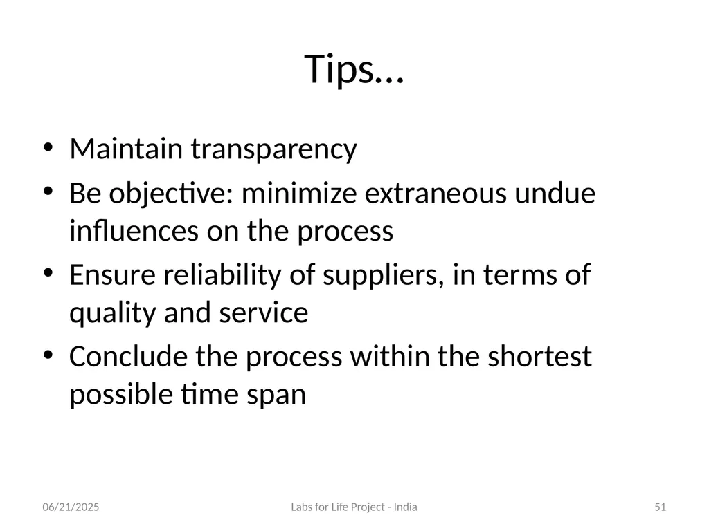 Quality System Essential: Inventory Management - slide 51 of 51