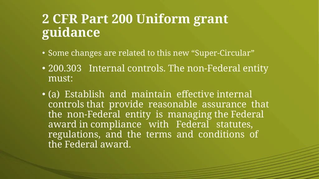 Financial & Administrative Standards Definition: 2 - slide 2 of 24