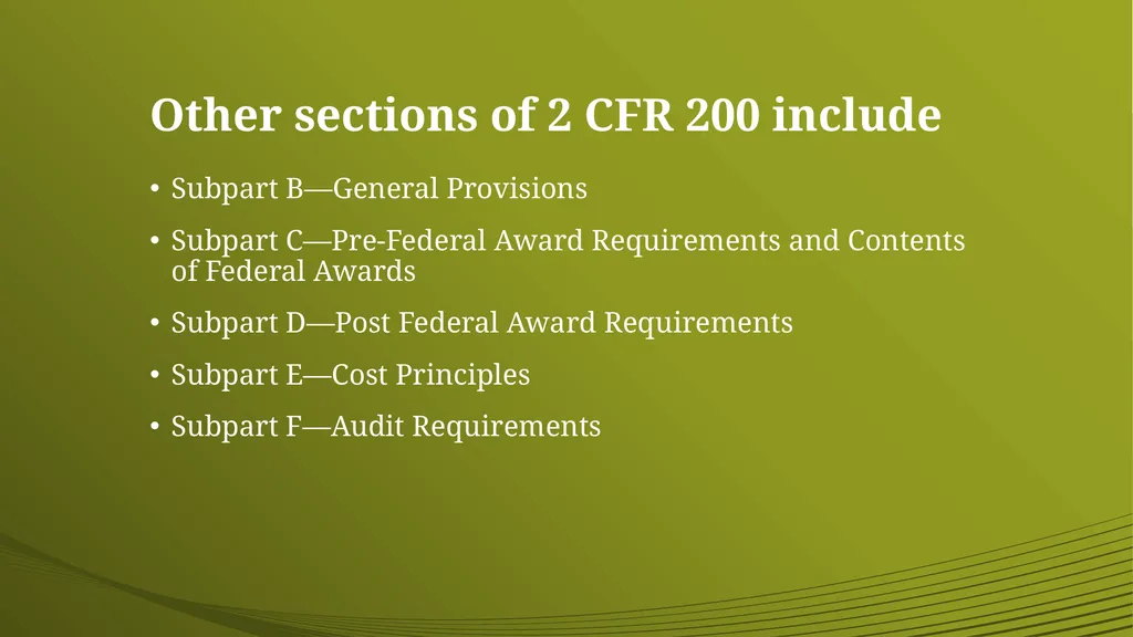 Financial & Administrative Standards Definition: 2 - slide 6 of 24