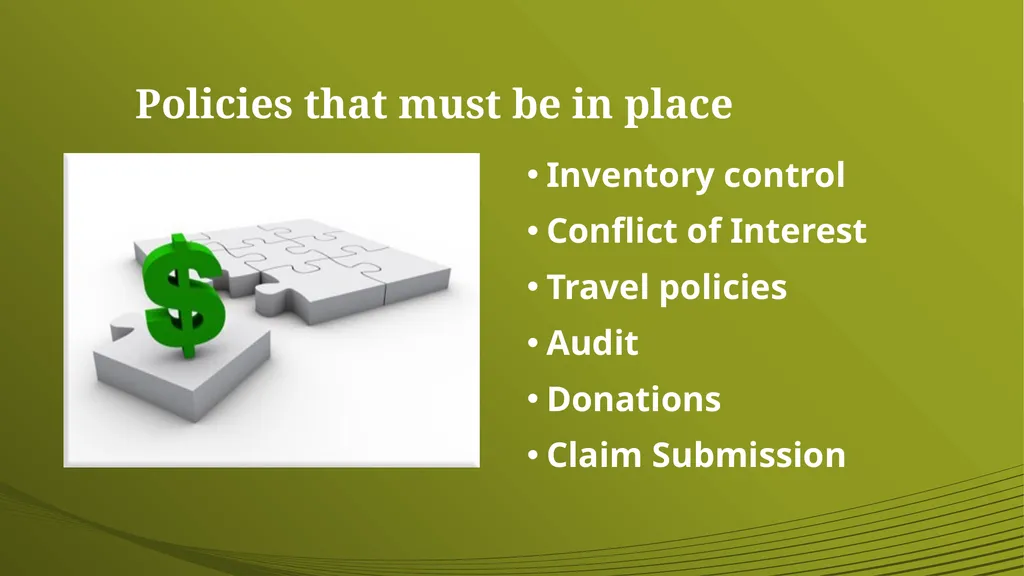 Financial & Administrative Standards Definition: 2 - slide 14 of 24