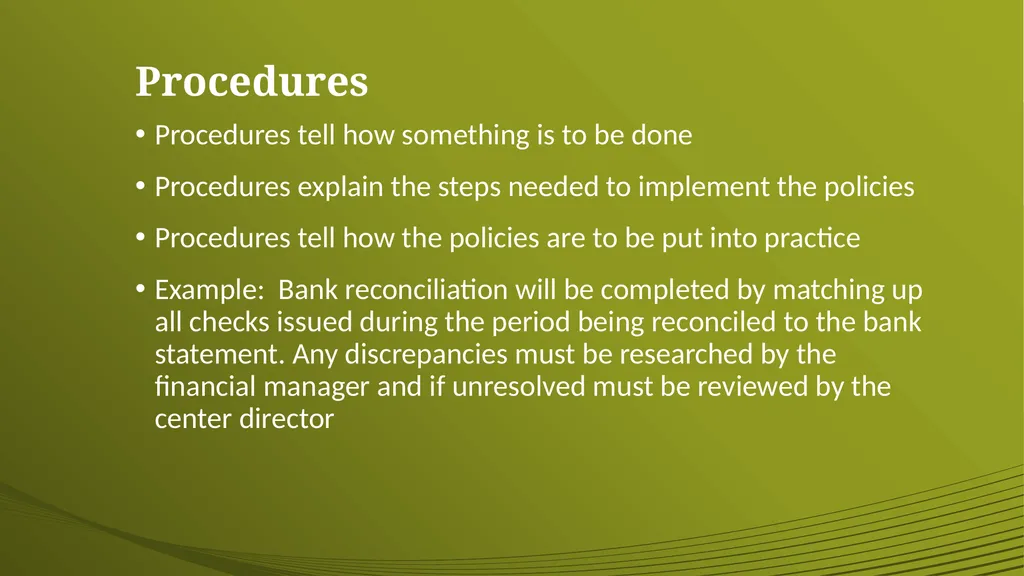 Financial & Administrative Standards Definition: 2 - slide 16 of 24