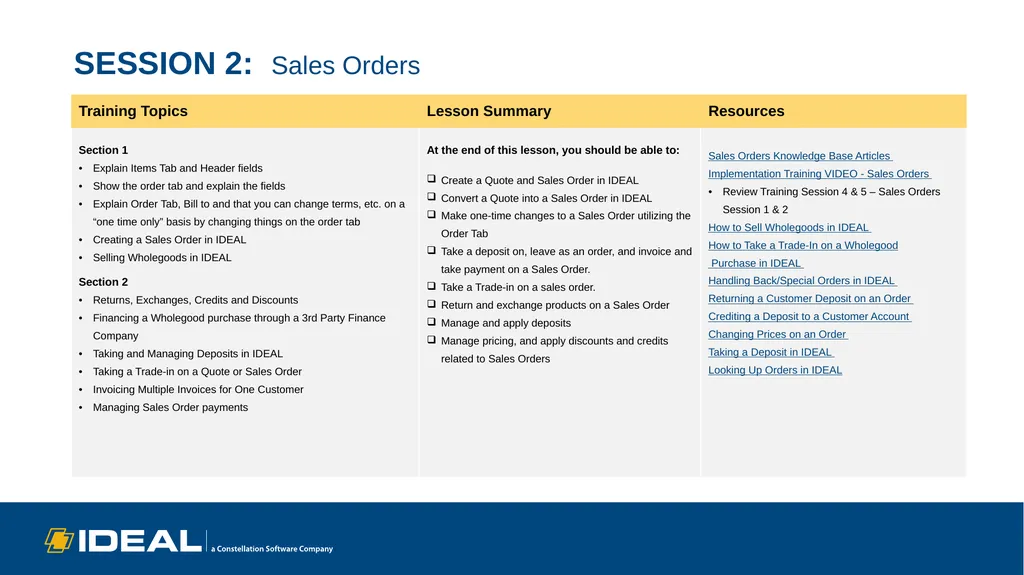Core Training Topics and Resources SESSION 1: - slide 3 of 5