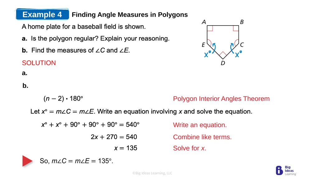 Lesson 7.1 Angles of Polygons Learning Target: - slide 10 of 14
