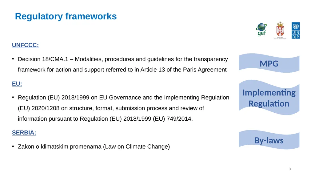 Establishing transparency framework for the - slide 3 of 32