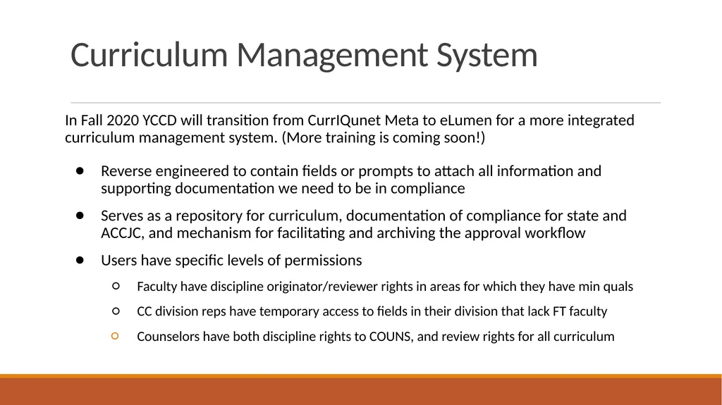 Yuba College Curriculum Committee Training: Basic - slide 7 of 21