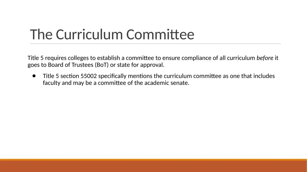 Yuba College Curriculum Committee Training: Basic - slide 2 of 21