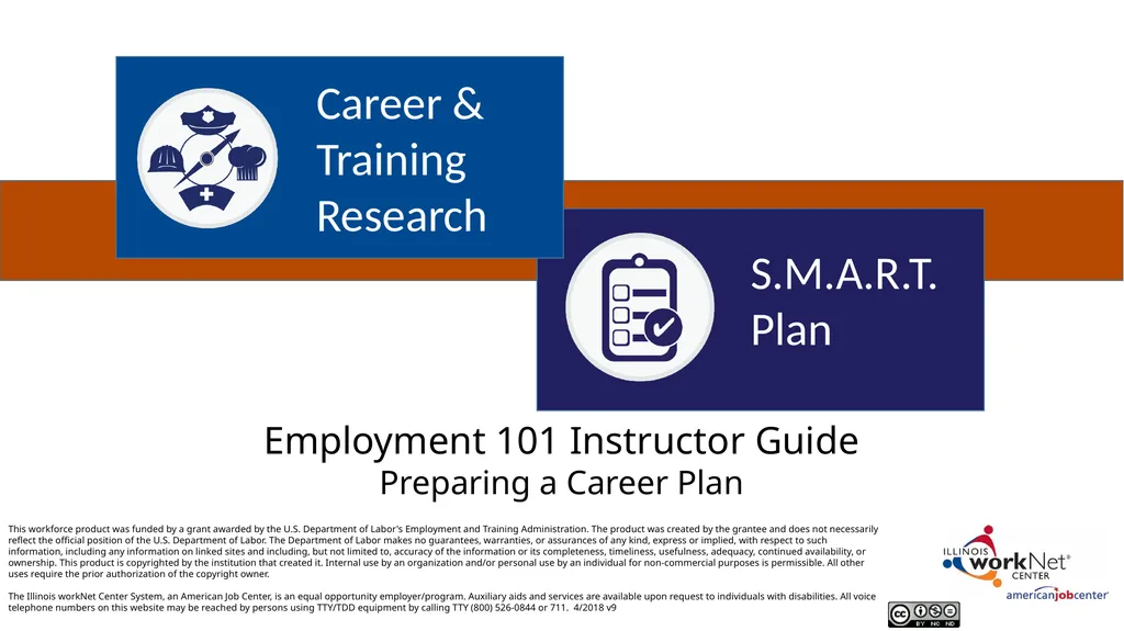 Employment 101 Instructor Guide Preparing a Career - slide 1 of 14