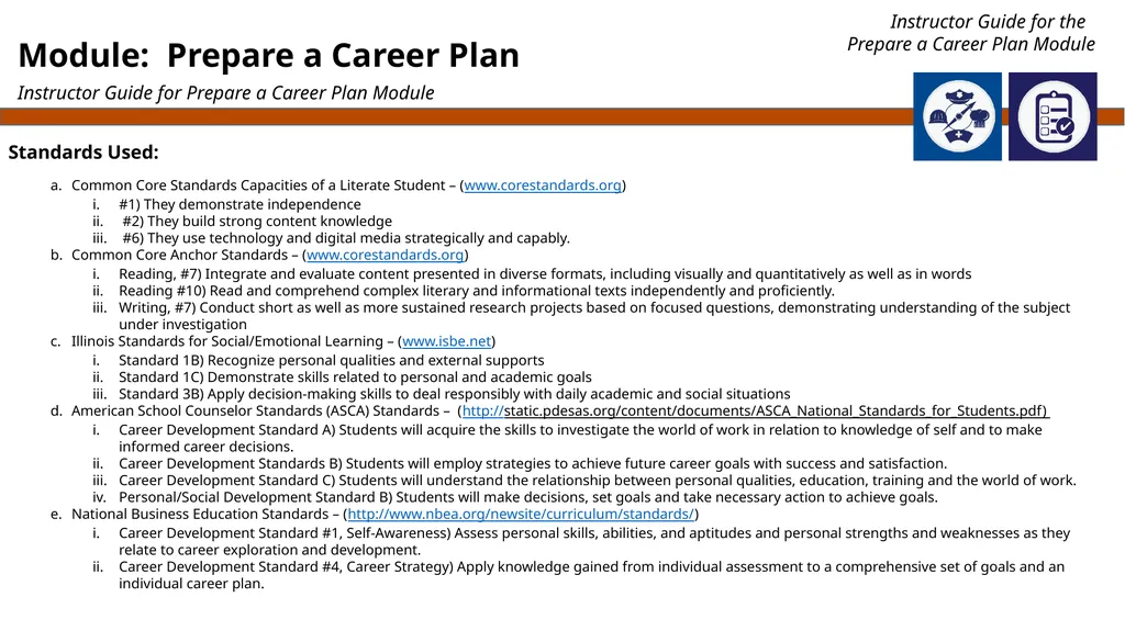 Employment 101 Instructor Guide Preparing a Career - slide 3 of 14