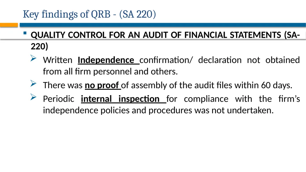AUDITING STANDARDS APPLICABLE FOR PRIVATE - slide 36 of 60