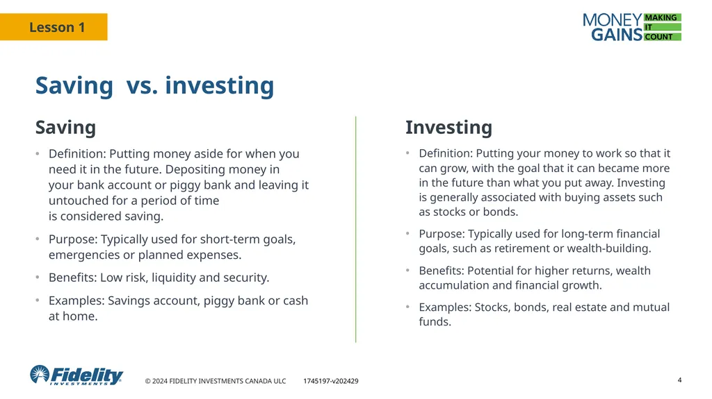 The difference between saving and investing 1 Why - slide 4 of 21