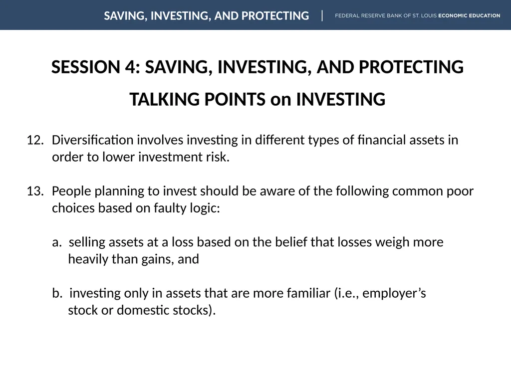 SESSION 4: SAVING, INVESTING, AND PROTECTING - slide 10 of 18