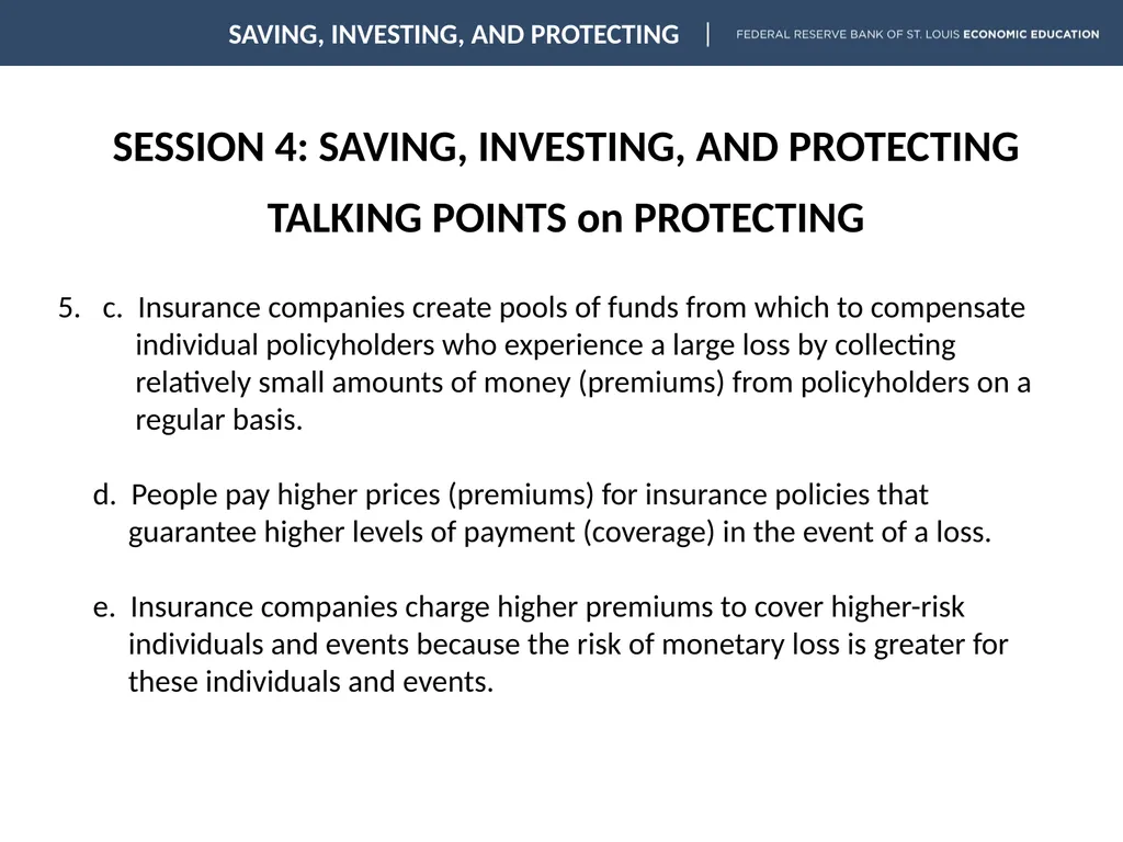 SESSION 4: SAVING, INVESTING, AND PROTECTING - slide 14 of 18