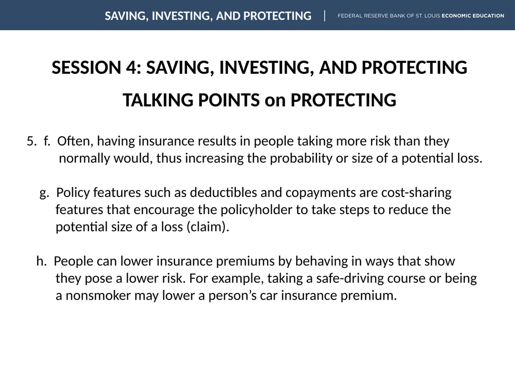 SESSION 4: SAVING, INVESTING, AND PROTECTING - slide 15 of 18